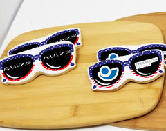 4th of July Sunglasses Logo Sugar Cookies