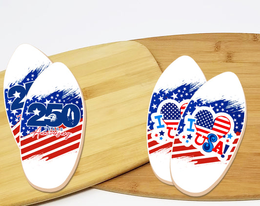 4th of July Surfboard Cookies