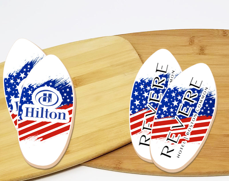 4th of July Surfboard Logo Cookies