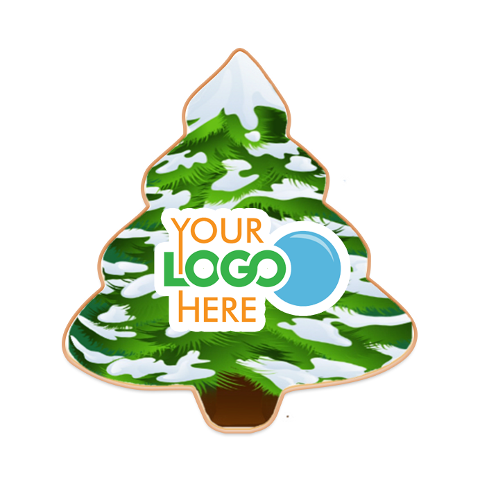 Snowy Tree Logo Cookies
