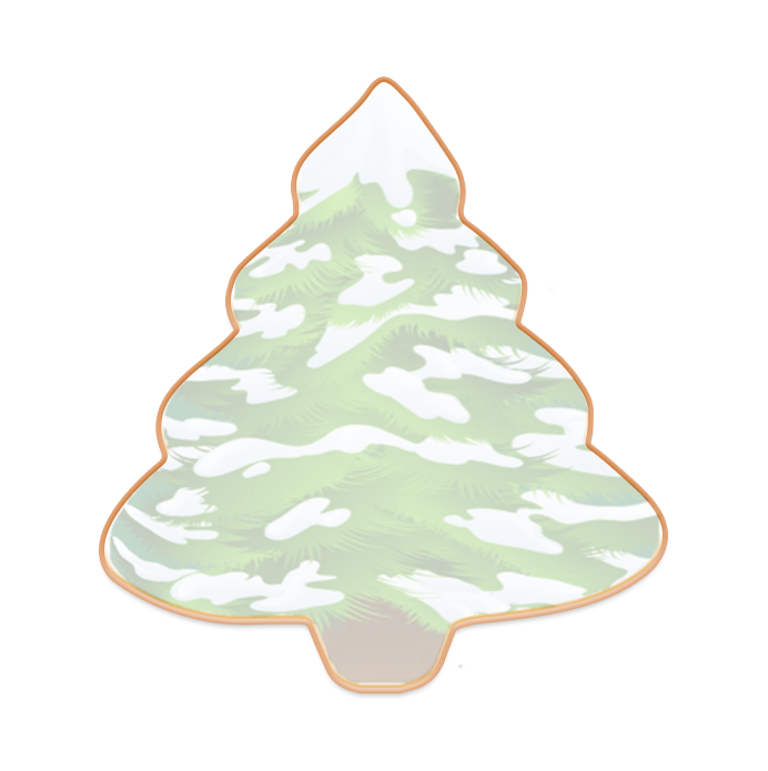 Snowy Tree Logo Cookies