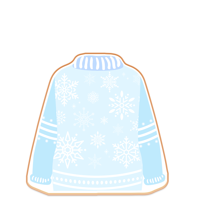Ugly Sweater Logo Cookies