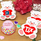 Valentine's Day Teddy Bear Logo Sugar Cookie