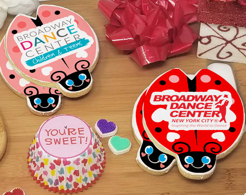 Valentine's Day Ladybug Logo Sugar Cookie