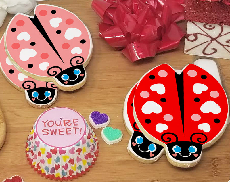 Valentine's Day Ladybug Sugar Cookie