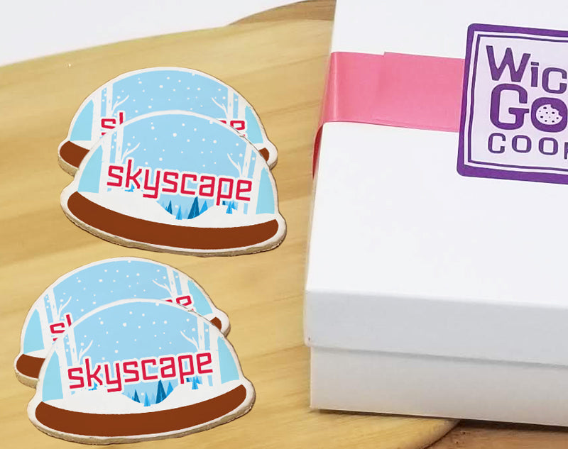 Snow Globe Logo Sugar Cookie Gift Box