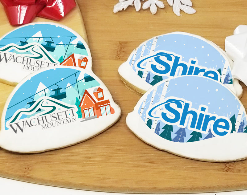 Snow Globe Logo Sugar Cookies