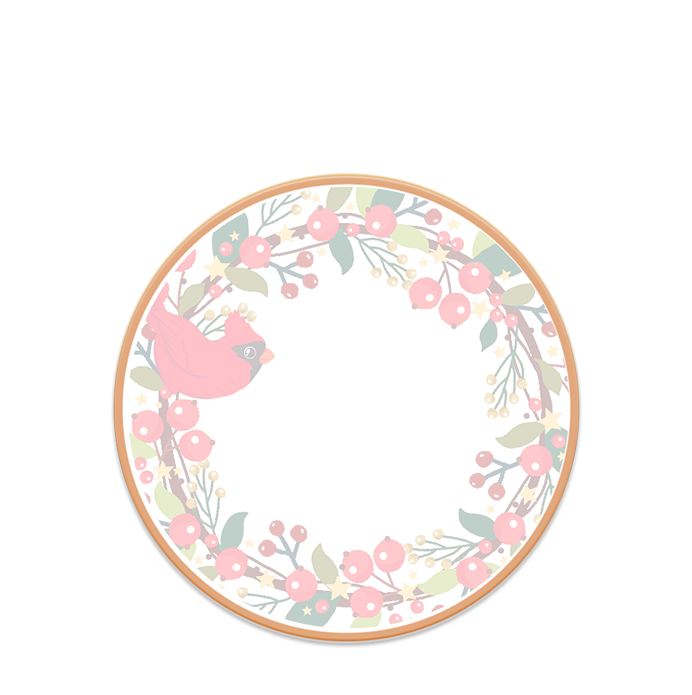 Winter Round Frames Logo Cookies