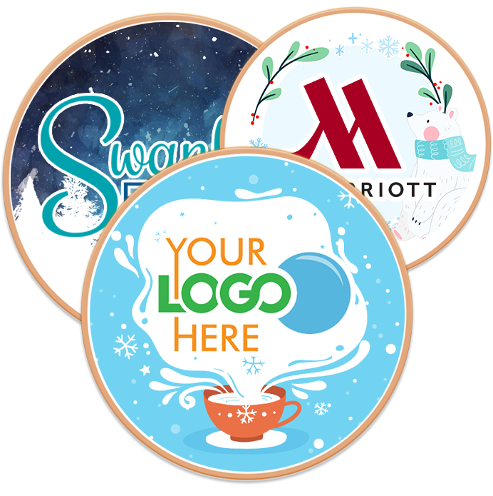 Winter Round Logo Cookies