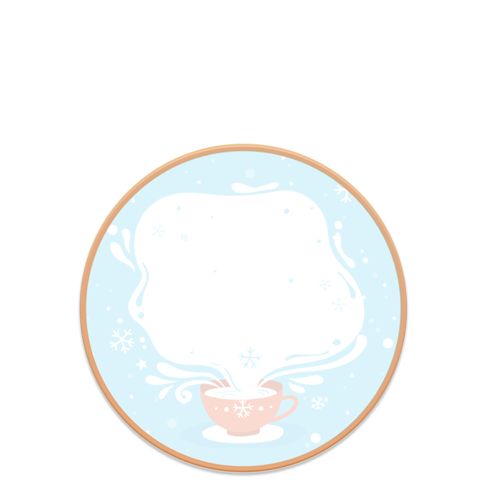 Winter Round Logo Cookies