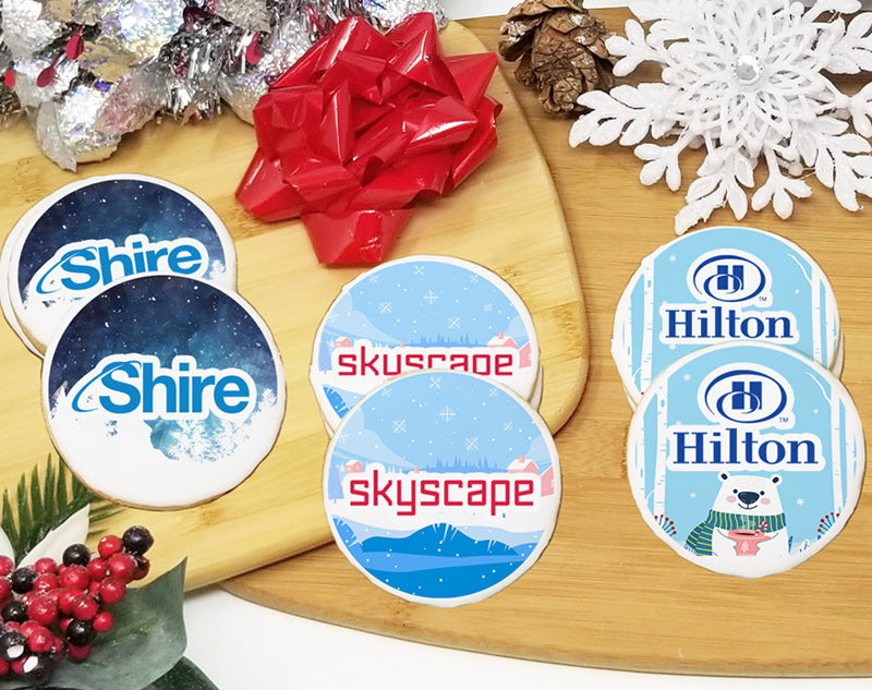 Winter Round Logo Sugar Cookies