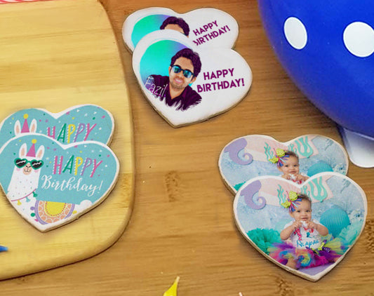 Heart Custom Photo Sugar Cookies