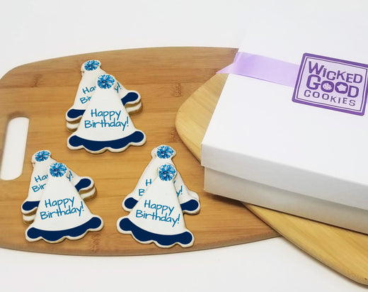 Birthday Party Hat Sugar Cookie Gift