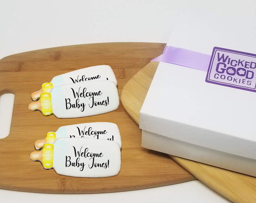 Baby Bottle Sugar Cookie Gift