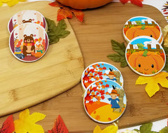 Fall Time Round Sugar Cookies