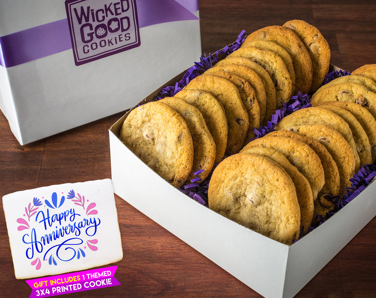 Anniversary Chocolate Chip Cookie Gift Box