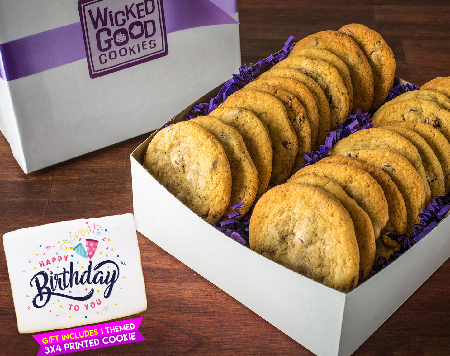 Birthday Chocolate Chip Cookie Gift Box