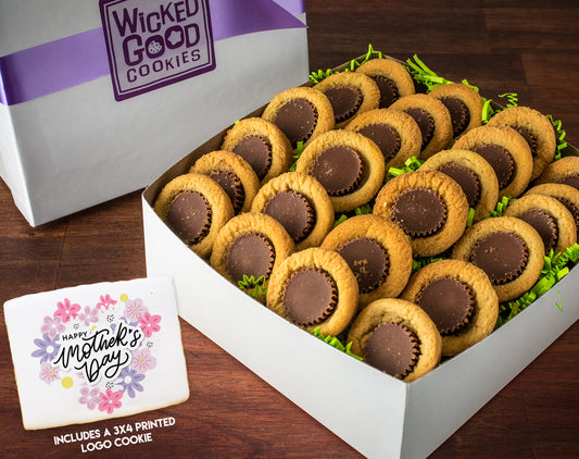 Mother's Day Peanut Butter Puddles Cookie Gift Box