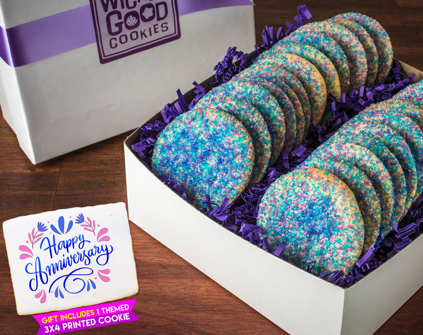 Anniversary Sugar Sprinkle Cookie Gift Box