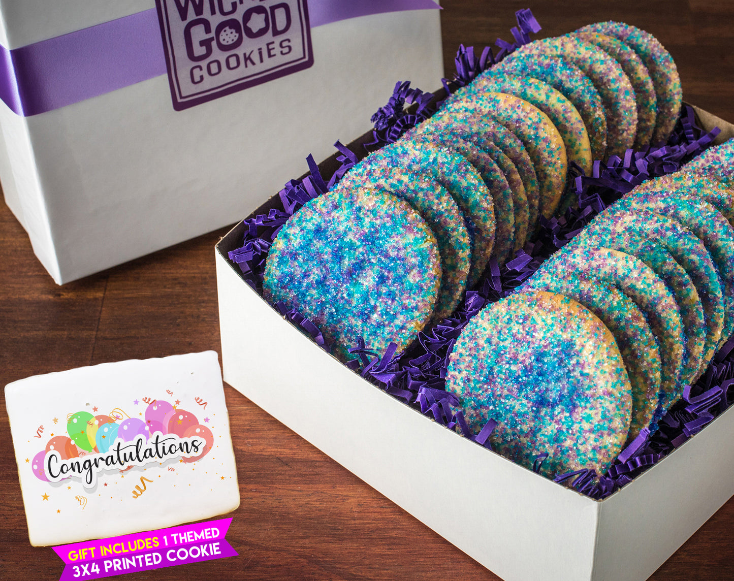 Congratulations Sugar Sprinkle Cookie Gift Box