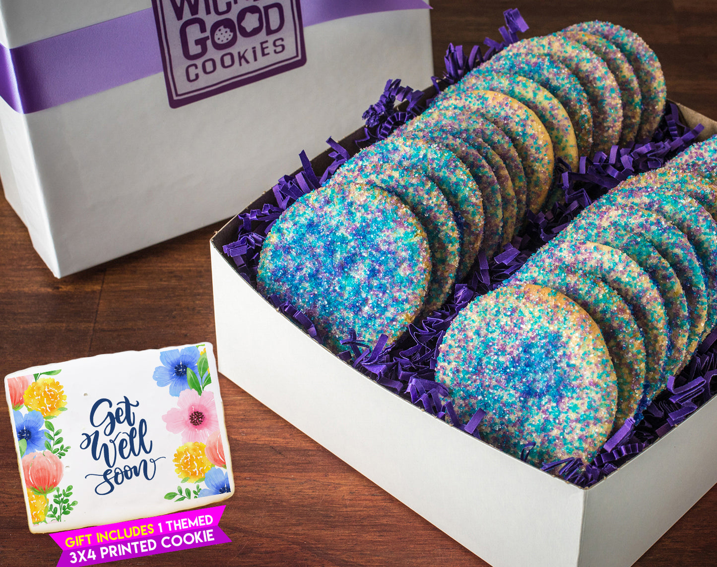 Get Well Soon Sugar Sprinkle Cookie Gift Box