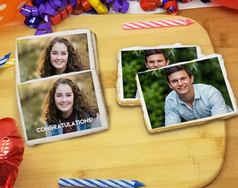 Graduation Rectangle Photo Cookies