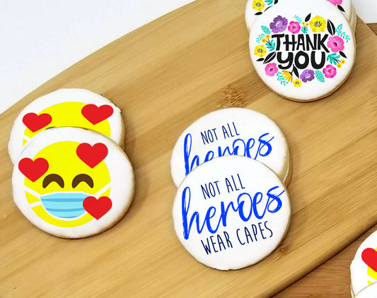 Healthcare Heroes Round Sugar Cookies