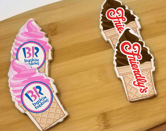 Ice Cream Logo Sugar Cookies