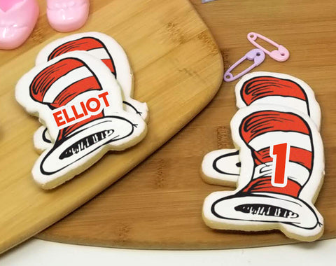 Dr. Seuss Cat in the Hat Sugar Cookies