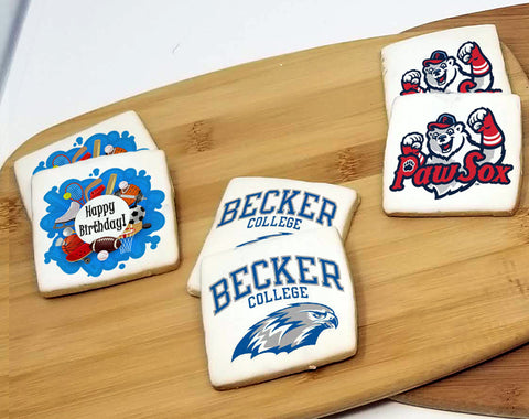 Square Sports Custom Photo Sugar Cookies