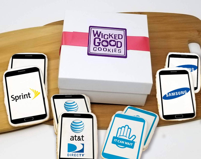 Smartphone Logo Sugar Cookie Gift Box